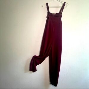 Live to be spoiled maroon overalls. Sz XS. Preowned. EUC.